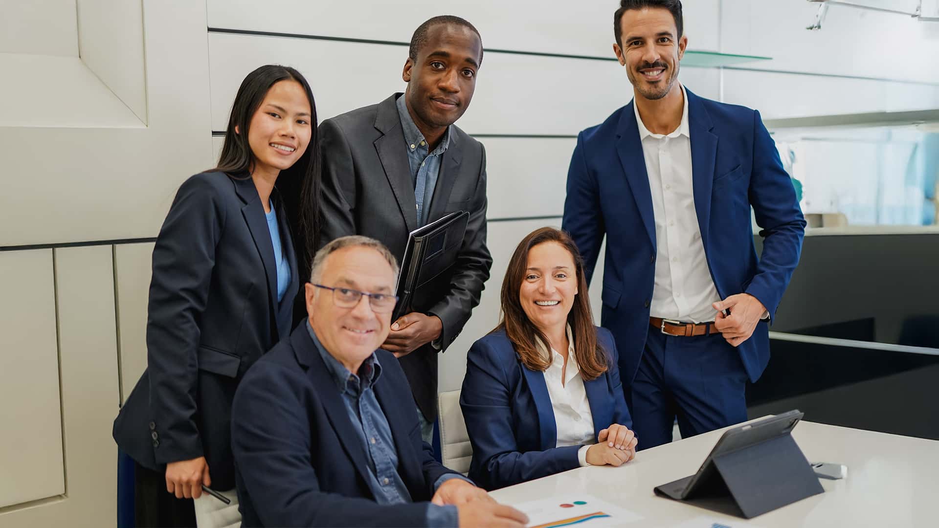 Business team using Microsoft Copilot for banking